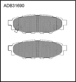 ADB31690, Колодки тормозные дисковые | зад |