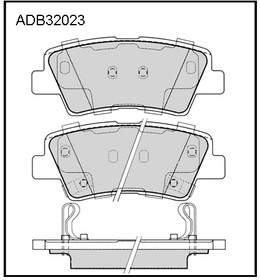 ADB32023, Колодки тормозные дисковые | зад |