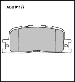 ADB01177, ADB01177_колодки дисковые задние!\ Mitsubishi Outlander 2.0MPi/2.4i 03