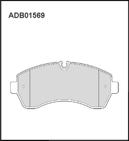 ADB01569, Колодки тормозные дисковые | перед |