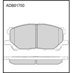 ADB 01750, Колодки тормозные Toyota Harrier 03-12; Lexus RX 03-08 передние ...