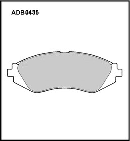 ADB0435, Колодки тормозные дисковые | перед |