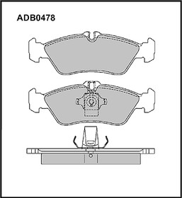 ADB0478, Колодки тормозные дисковые | зад |