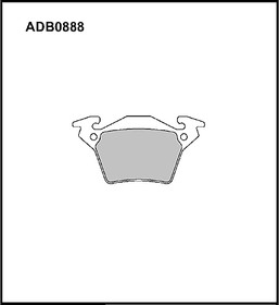 ADB0888, Колодки тормозные дисковые | зад |