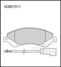 ADB21511, ADB21511_колодки дисковые передние!\ Ford Transit/Tourneo Connect 2.2TDCi 06