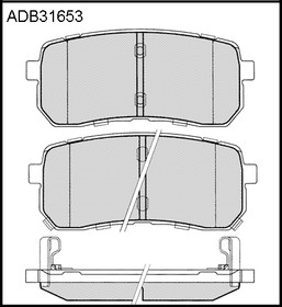 ADB31653, Колодки тормозные дисковые | зад |