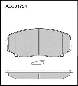 ADB31724, Колодки тормозные дисковые | перед |