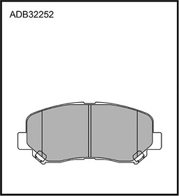 ADB32252, Колодки тормозные дисковые | перед |