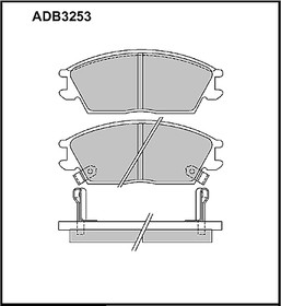 ADB3253, Колодки тормозные дисковые | перед |