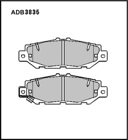 ADB3835, Колодки тормозные дисковые | зад |