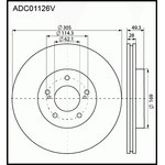 ADC01126V, ADC01126V_диск тормозной передний!\ Lexus RX 2.0-3.5 08  ...