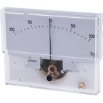 IS 11005, Analogue Panel Ammeter 50µA DC, 32.3mm x 73.7mm, ±1.5 % Moving Coil