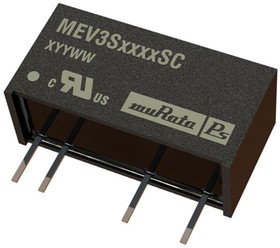 MEV3S1212SC, Преобразователи постоянного тока в постоянный с изоляцией - монтаж в отверстие 3W 12-12V SIP SINGLE DC/DC