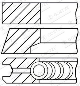 0811800000, К-кт колец поршневых ALFA ROMEO 145(1.6i 1.7i) 96-01, 146(1.6i 1.7i) 96-01, 147(1.6i) 01-, 155(1.6i 1.7i) 96-97, 156(1.6i 1.7i)