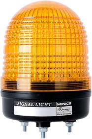 Фото 1/2 MS86L-FFF-Y 90-240VAC cветосигнальная светодиодная лампадиаметром 86 мм (цвет желтый, постоянное/мигающее свечение)