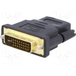 AK-AD-03, Адаптер, DVI-I (24+5) вилка, гнездо HDMI, Цвет: черный