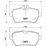 2507103, Колодки зад.MERCEDES S-CLASS W222, V222, X222 S 300 BlueTEC Hybrid