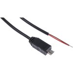 Cable, Male Micro USB B to Unterminated Cable, 1.8m