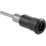 4 mm socket, round plug connection, mounting Ø 8.2 mm, black, 64.3011-21