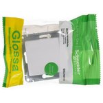 Glossa White Self-reset switch (button), cx.1, 10AH System Electric (Schneider ...