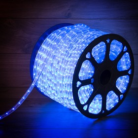 Фото 1/9 121-123-3, Дюралайт LED, постоянное свечение (2W) - синий, 24 LED/м, ø10мм, бухта 100м