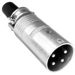 EP-5-12, Speaker Cable Plug, Nickel, 5 Poles