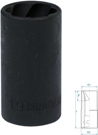 9TD403-19M, KING TONY Головка для поврежденного крепежа 1/2", 19 мм