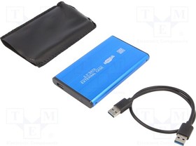 51859, Корпус для дисков: 2,5"; PnP; V: SATA III,USB 3.0; USB,SATA; синий