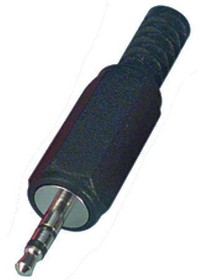27-3119, Black Nickel Plated 2.5mm Audio Plugs - Stereo