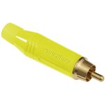 ACPR-YEL, RCA Phono Connectors Plug Flex grommet Yellow