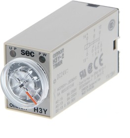 Фото 1/3 H3Y-2 DC24 30S, Plug In Timer Relay, 24V dc, 4-Contact, 30s, 1-Function, DPDT