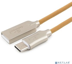 Фото 1/3 Cablexpert Кабель USB 2.0 CC-P-USBC02Gd-1M AM/Type-C, серия Platinum, длина 1м, золотой, блистер