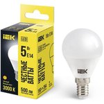 LLE-G45-5-230-30-E14, Лампа LED G45 шар 5Вт 230В 3000К E14 IEK
