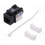 KJ08C6U, Гнездо, RJ45, PIN: 8, Кат: 6, экранированный,Keystone, Конф: 8p8c