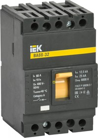 Фото 1/5 SVA10-3-0050, Выключатель автоматический 3п 50А 25кА ВА 88-32 ИЭК