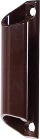Фото 1/2 Металлическая балконная ручка коричневая РБ00742