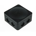 60580, Combi Series Black Polypropylene Junction Box, IP66, 85 x 85 x 51mm