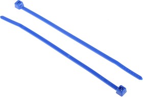Фото 1/2 116-01816 T18R-PA66-BU, Cable Tie, 100mm x 2.5 mm, Blue Polyamide 6.6 (PA66), Pk-100
