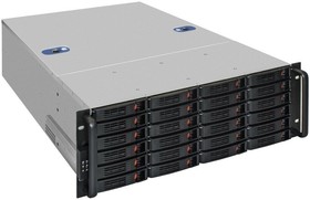 Фото 1/10 Серверный корпус ExeGate Pro EX293269RUS 4U660-HS24  RM 19", высота 4U, глубина 660, БП 1000RADS, 24xHotSwap, USB