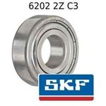 6202-2Z/C3 Single Row Deep Groove Ball Bearing- Both Sides Shielded 15mm I.D ...