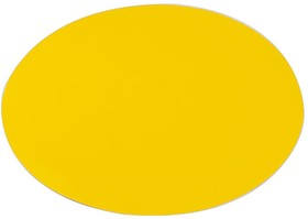 Знак безопасности "Желтый круг на двери", КОМПЛЕКТ 5 шт., диаметр - 150 мм, пленка самоклеящаяся, И 16, И16