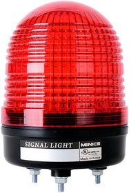 Фото 1/2 MS86L-FFF-R 90-240VAC cветосигнальная светодиодная лампадиаметром 86 мм (цвет красный, постоянное/мигающее свечение)