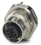 1553006, Circular Metric Connectors FSD-4CON-L180/SCO SH 4P M12 SKT PNL MNT