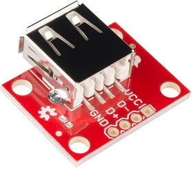 Фото 1/3 BOB-12700, Daughter Cards & OEM Boards USB Type A Female Breakout