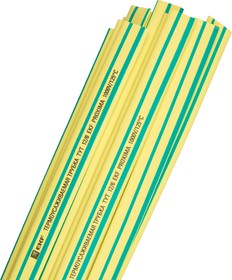 tut-12-yg-1m, Трубка термоусаживаемая ТУТ нг 12/6 желто-зеленая в отрезках по 1м PROxima