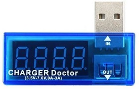 Фото 1/6 USB тестер Charger Doctor 0-3 измерение тока, напряжения / Мультитестер USB