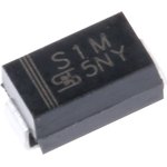 Taiwan Semi 1000V 1A, Rectifier Diode, 2-Pin DO-214AC S1M M2G