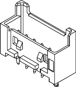 Фото 1/3 53375-1010, Mini-Lock Series Straight Through Hole PCB Header, 10 Contact(s), 2.5mm Pitch, 1 Row(s), Shrouded