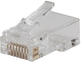 Фото 1/2 VDV826-762, Modular Connectors / Ethernet Connectors Pass-Thru Modular Data Plugs, RJ45-CAT5e, 200-Pack