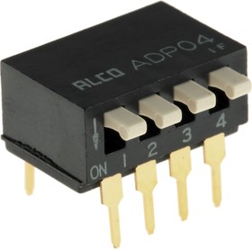 Фото 1/3 ADP0404, DIP Switches / SIP Switches SPST 4P PIANO T/H DIP SWITCH